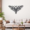 OYEFLY Death Head Moth Metal Wall Decor,Black Gothic Skull Butterfly