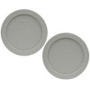 Pyrex 7200-PC Jet Gray Round Plastic Food Storage Replacement Lids