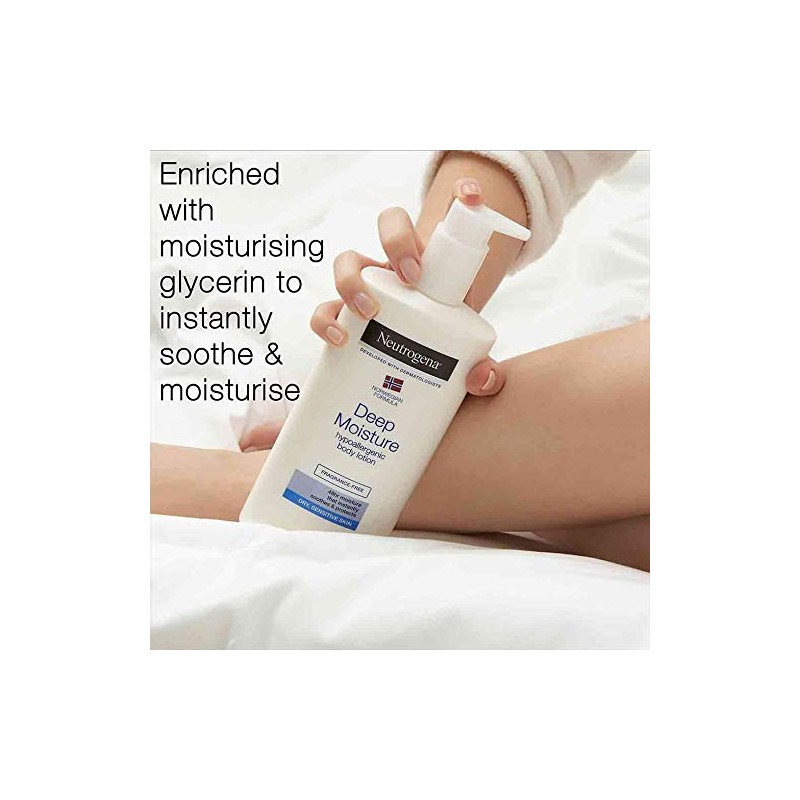 NEUTROGENA Norwegian Formula Deep Moisture Hypoallergenic Body Lotion (Pack of
