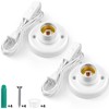 Yexiya 2 Pcs Light Socket with Cord Light Bulb Base