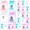 Gersoniel 24 Pack Ghost Clear Gift Bags with Handles