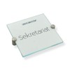 Stainless Steel Door Sign – Glass for Office 150 x