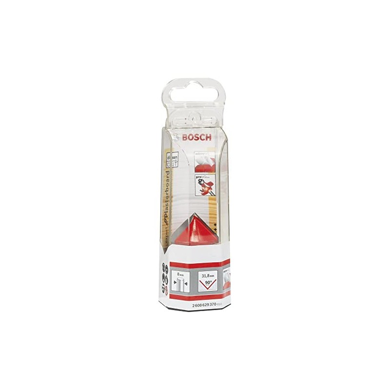 Bosch 2608629370 V-Grooving Cutter 31, 8x19x8mm, 0 V, Red/Silver