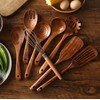 NAYAHOSE Wooden Kitchen Utensils Set with Holder, NAYAHOSE 9 Pcs