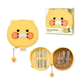 Kakao Friends Chunsik Goods Nail Clippers 7-piece Pouch Set 11.7x10.4cm / 춘식이 굿즈 손톱깎이 7종 파우치 세트 11.7x10.4cm