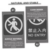 iplusmile No Entry Sign for Indoor Outdoor Use Acrylic Wall
