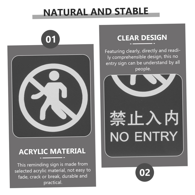 iplusmile No Entry Sign for Indoor Outdoor Use Acrylic Wall