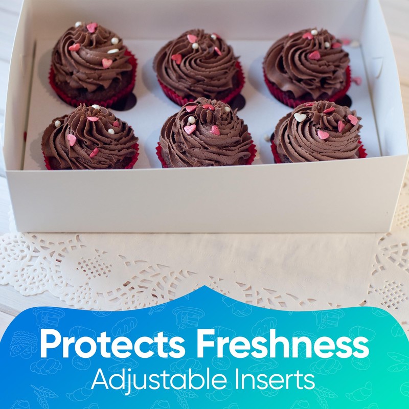 Albert Austin Cupcake Box Hold 6 Standard Cupcakes Food Grade