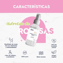 Hebbe Cosmetics Agua Rosas 120ml Tónico Facial Vegano Libre Aceite