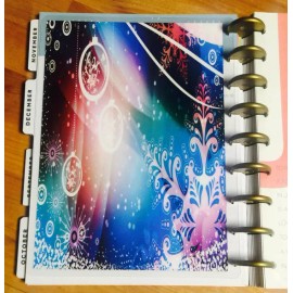 Handmade Merry Christmas Tree Holiday Winter Dashboard for use with Classic HAPPY Planner