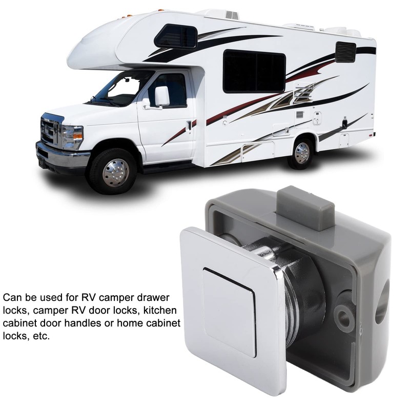 Tissting Zip Push Button Cabinet Lock, Keyless Cabinet Knobs Locks