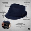 Funky Junque Wool Angled Short Brim Fedora Hats for Men: