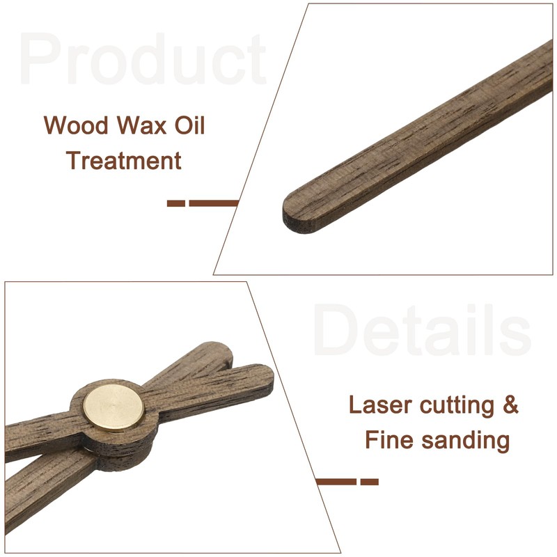 sourcing map 5 Set Wooden Clock Hands Only,Walnut Wood Clock