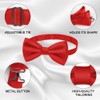 URAQT Men's Bow Tie, Classic Solid Color Pre-Tied Bow Tie