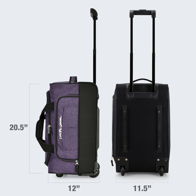 Pacific Gear Wheeled Rolling Duffel Bag, Durable Design, Telescoping Handle,