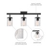 Globe Electric 64000117 24" 3-Light Track Lighting, Matte Black, Seeded