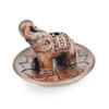 Incense Holder Elephant on Lotus Flower, Handmade Clay Stick Holder,