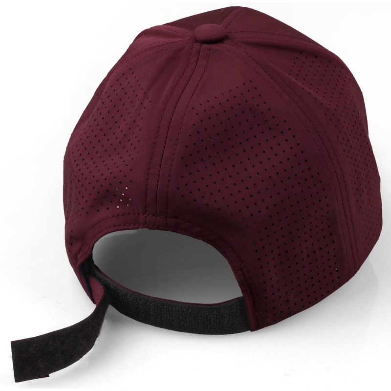 Daxton Performance Cool Tech Baseball Hat - Burgundy Cap, Silver