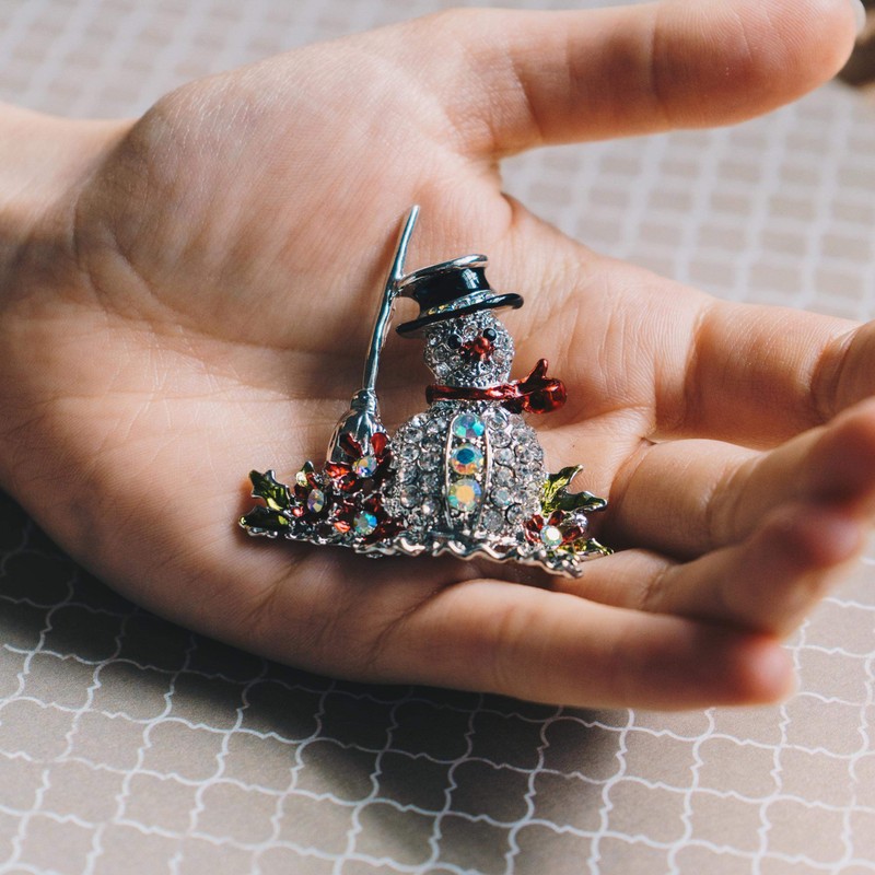 Philip Jones Snowman Christmas Brooch