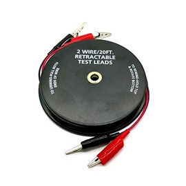 2 Wire Retractable Test Leads with Alligator Clips 18 AWG Test Leads Alligator Clips Electrical Test Leads Retractable Test Leads 20 FT