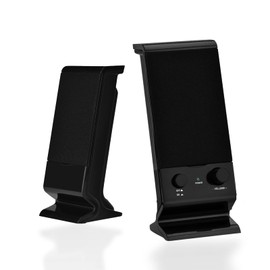 USB Speaker, Portable USB 2.0 Bass Combo Speaker, Rich Bass, 3.5 mm Input, Minimalist Design, PC Speaker for Mobile Phones, Laptops and Computers