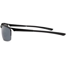 Men's Sun Glasses Designer Sport Biker Metal, Black
