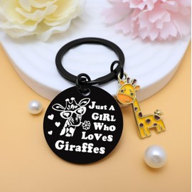 ZYSSXNDM Giraffe Keychain Inspirational Giraffe Gifts for Women Men Boys Girls Giraffo Lovers Motivational Encouragement Gifts for Friends Sister Giraffo Animal Accessories Jewelry Birthday Christmas