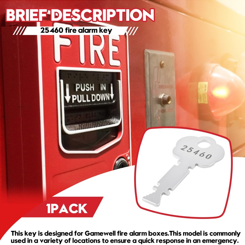 Honkador 25460 Fire Alarm Panel Key, Alarm Box Key for
