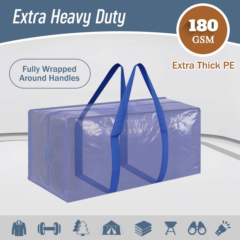 6 Pack Extra Heavy Duty Large Moving Bags with Strong
