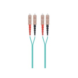 Monoprice OM4 Fiber Optic Cable - 10M (Meter) - SC/UPC-SC/UPC, Multi Mode, Duplex, 50/125 Type, 2.0mm, PVC