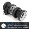 Zoofen Luggage Wheels Replacement 4 pcs Suitcase Replacement Wheels Wear-Resistant