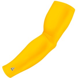 B-Driven Sports Arm Sleeve To Cover Tattoos, Increase Cirrculation, Reduce Pain, Swelling, Protect From The Sun. Warming, Cooling - Climate Control XS Yellow