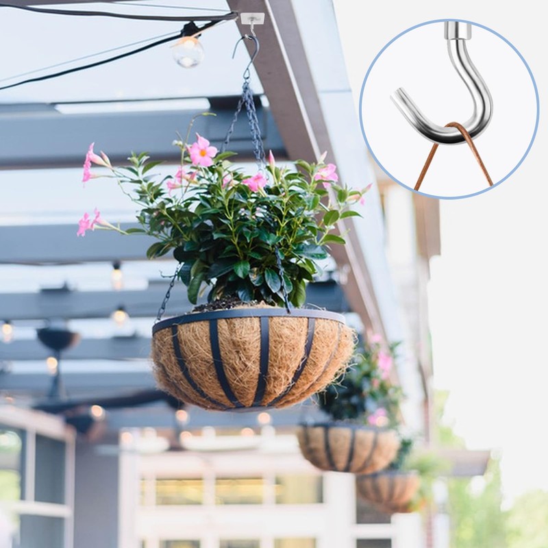 JDBZYDM 14 PCS Adhesive Ceiling Hooks, No Drill Ceiling Hooks