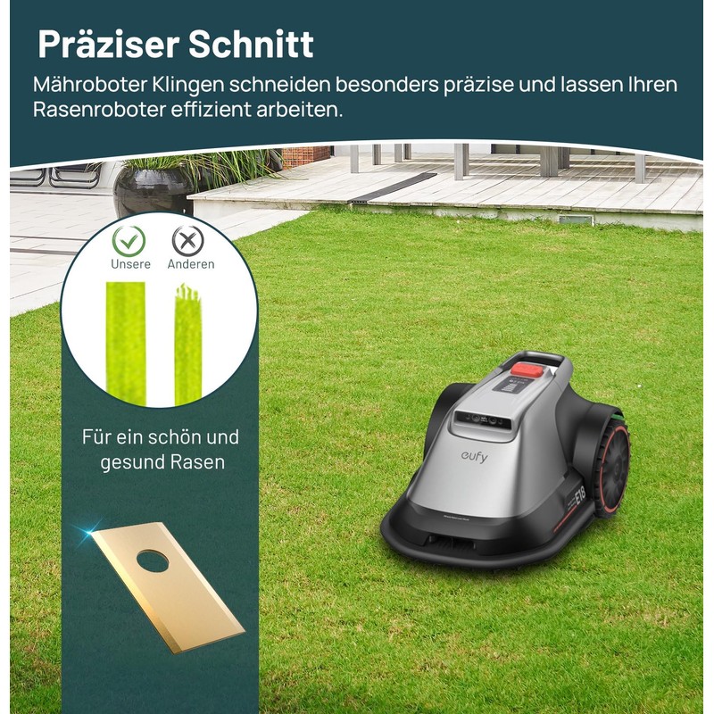 HAUSPROFI 30 x Titanium Replacement Blades for Eufy Robotic Lawnmower