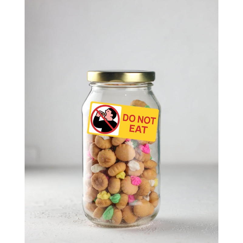 120PCS Do Not Eat Stickers,Do Not Eat Caution Sticker Labels,Small