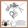 SODLYUE Drummer Drumstick Pendant Necklace, Drumstick Jewelry for Drummers &