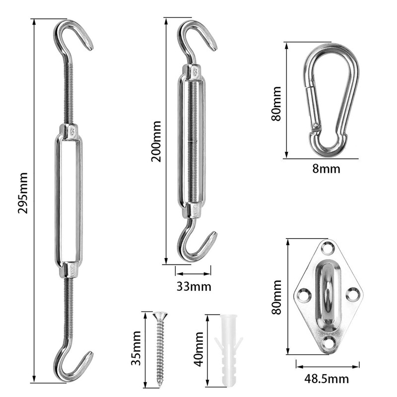 Sekey Awning Mounting Kit Accessories Mounting 8 Inch for Fixing