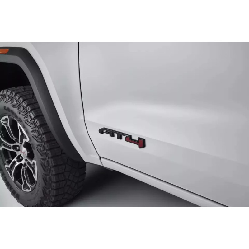 GM 2023-2024 GMC Canyon AT4 Emblems in Matte Black Red