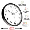 Timethink Modern Design Run Backwards Quiet Sweep Clock with Metal
