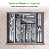 Pipishell Bamboo Expandable Drawer Organizer for Utensils Holder, Adjustable Cutlery