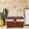 MAGICLULU Lidded Woven Storage Basket with Liner Deep for Organizing