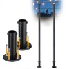 String Light Poles for Outside Deck 2 Pack 8FTHeavy Duty