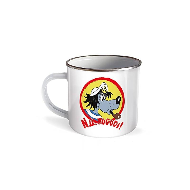 Trötsch Tasse Hase & Wolf Nu pogodi Nu pagadi Emaillebecher