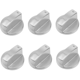 Stove Knob, 6 Packs 6mm Zinc Alloy D-Shaped Control Knob Oven Switch Universal Stainless Steel Gas Stove Control Knobs For Oven Cooktop Gas Stove, Compatible With General Oven,Stove,Range
