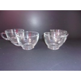 Anchor Hocking Set of 4 Anchor Hocking Clear Glass Punch Cups 6 oz. 2 1/4" x 3 3/8" Box # 42