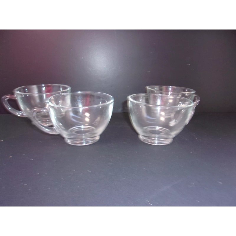 Anchor Hocking Set of 4 Anchor Hocking Clear Glass Punch