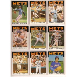 Topps 1986 New York Mets Complete Team Set (39 Cards)