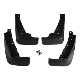 Partuto Mud Flap Splash Guard - Car Front & Rear Side Mud Guards - for Volkswagen Tiguan R-Line 2019-2023 Plastic Black with Mount Accessories - 1 Set