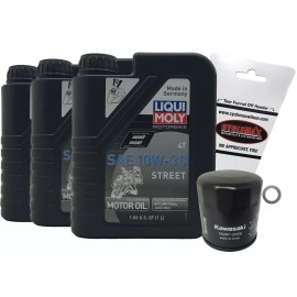 Liquimoly 2013-2017 Kawasaki Ninja 300 Oil Change Kit Liqui Moly 10W30 Oil and OEM Filter