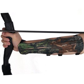 TOPARCHERY 12" Cow Leather Arm Guard Protector with 4 Adjustable Straps (Camouflage)